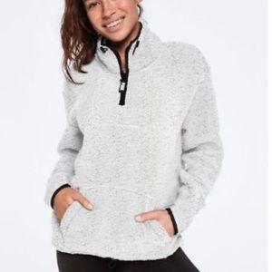 Cozy PINK Sherpa marble grey